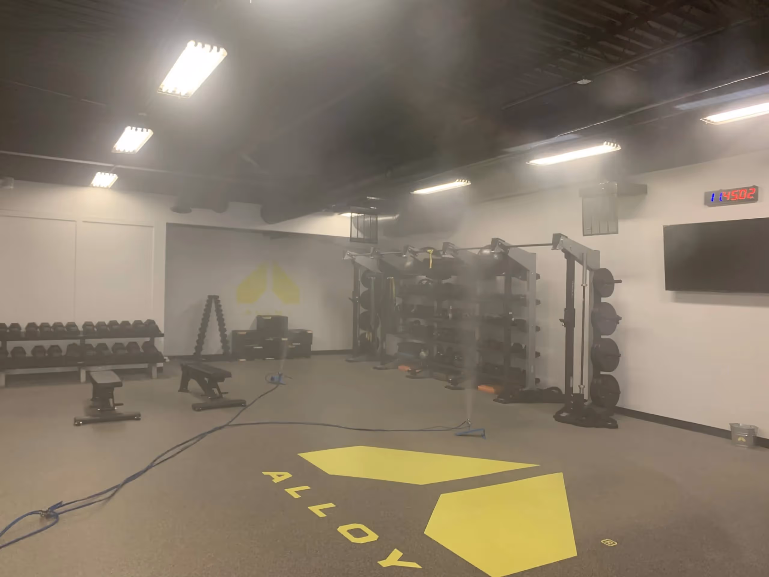 VaPURE dry fog filling a commercial space during a disinfection treatment